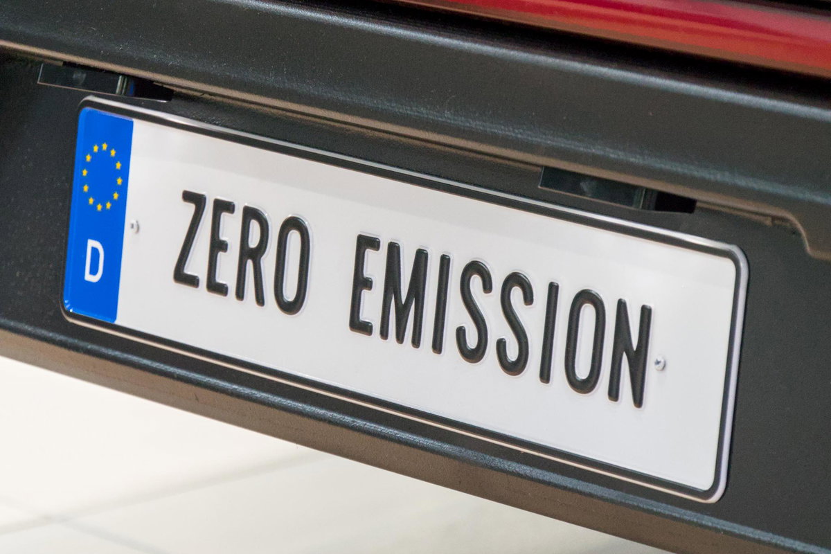 Cityfreighter/Vöhringer al Caravan Salon 2026: targa con la scritta "Zero emission".